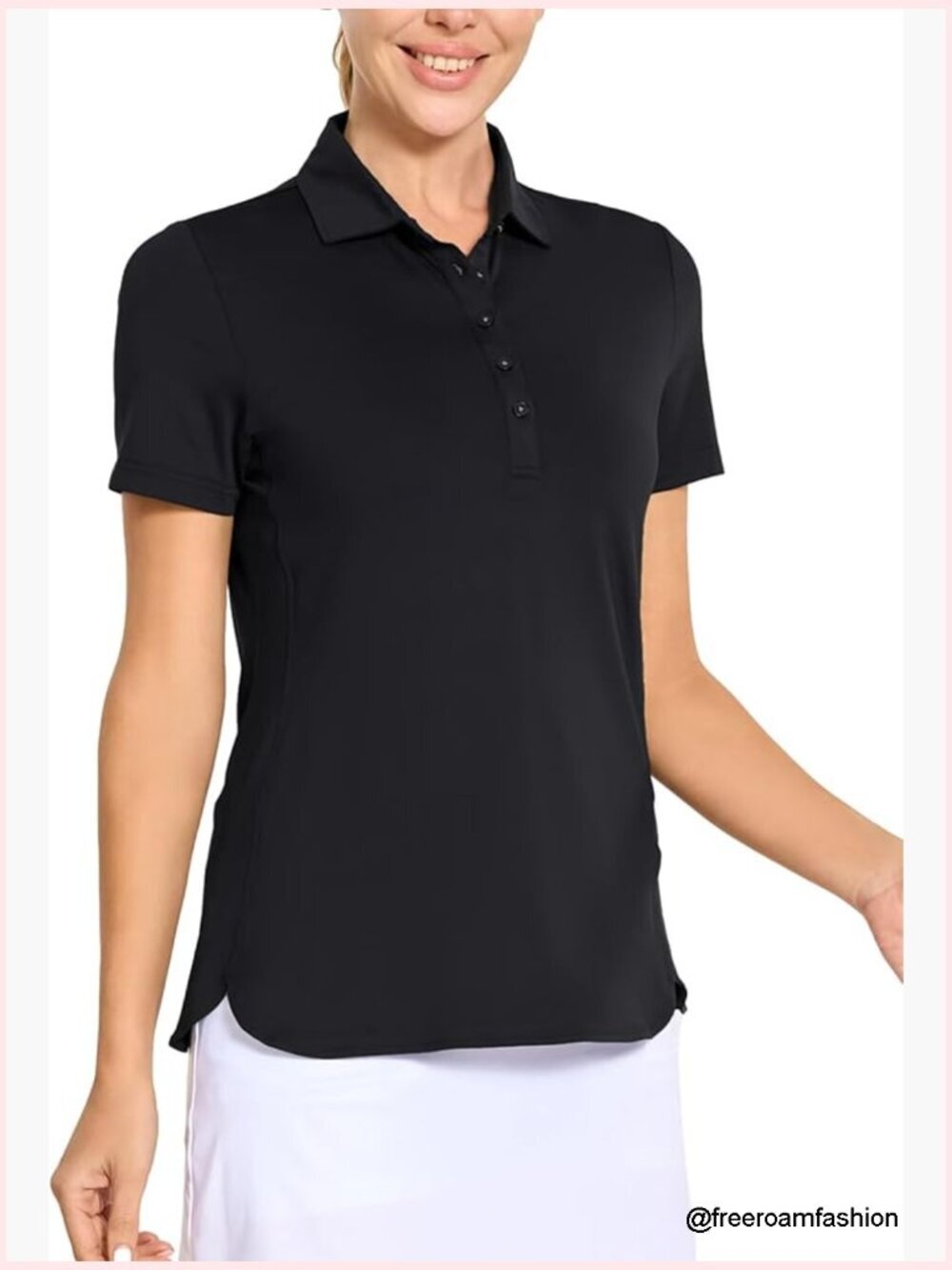 Women's Golf Polo Shirt Short Sleeve 5 Buttons Quick Dry Moisture Wicking